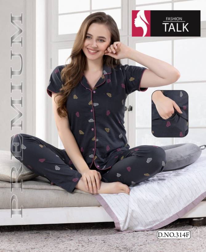 Ft 314 Night Wear Hosiery Cotton Shinker Wholesale Night Suits Collection